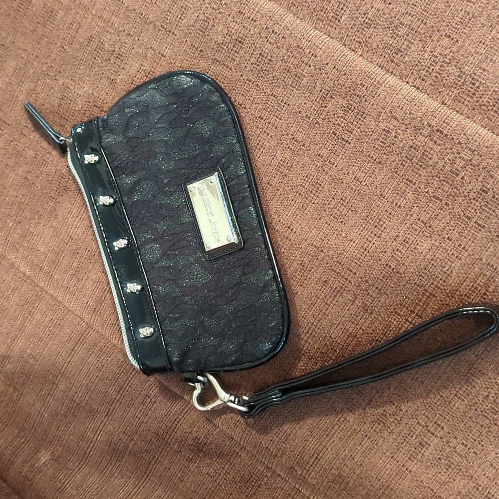 Betsey Johnson black wristlet